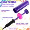 16 Pcs Handheld Balloon Air Pump Inflator Air Pump for Balloons, 2 Way Dual Action Manual Balloon Inflator for Birthday Party Decoration Exercise Yoga Balls Pool Floats, 12 Inch (Rose Red and Purple) view 4