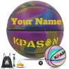 KPASON Customized Basketball - Personalized Holographic Reflective - Indoor Official Sizes 7/29.5", "6/28.5", "5/27.5" - Special Gifts for Boys, Girls, Men, Women view 1