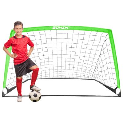 BOHEN 6x4FT Portable Soccer Goal for Kids Backyard with Carry Bag - Easy Folding Lightweight Fun for Outdoor Indoor Training Games for Teen Youth Adult (Green, 6x4FT, 1 Pack)