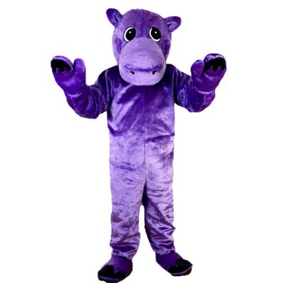 Purple Hippo Cartoon Costume Mascot Cosplay For Adult Design