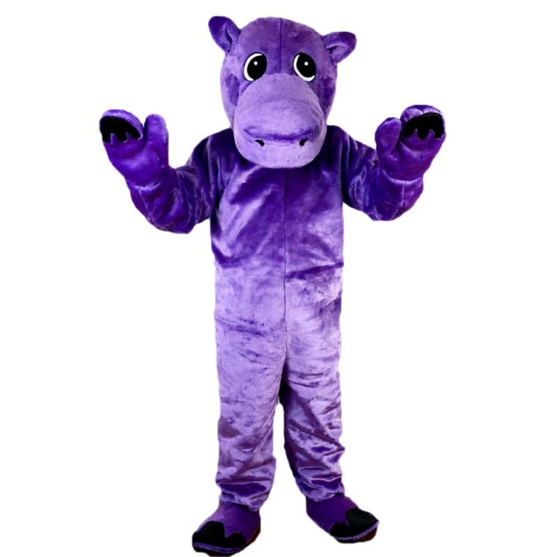 Purple Hippo Cartoon Costume Mascot Cosplay For Adult Design