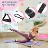 Pilates Bar Kit with Resistance Bands, Multifunctional Yoga Pilates Bar with Heavy-Duty Metal Adjustment Buckle, Portable Home Gym Pilates Resistance Bar for Women Full Body Workouts(20-150LBS)-Pink view 2