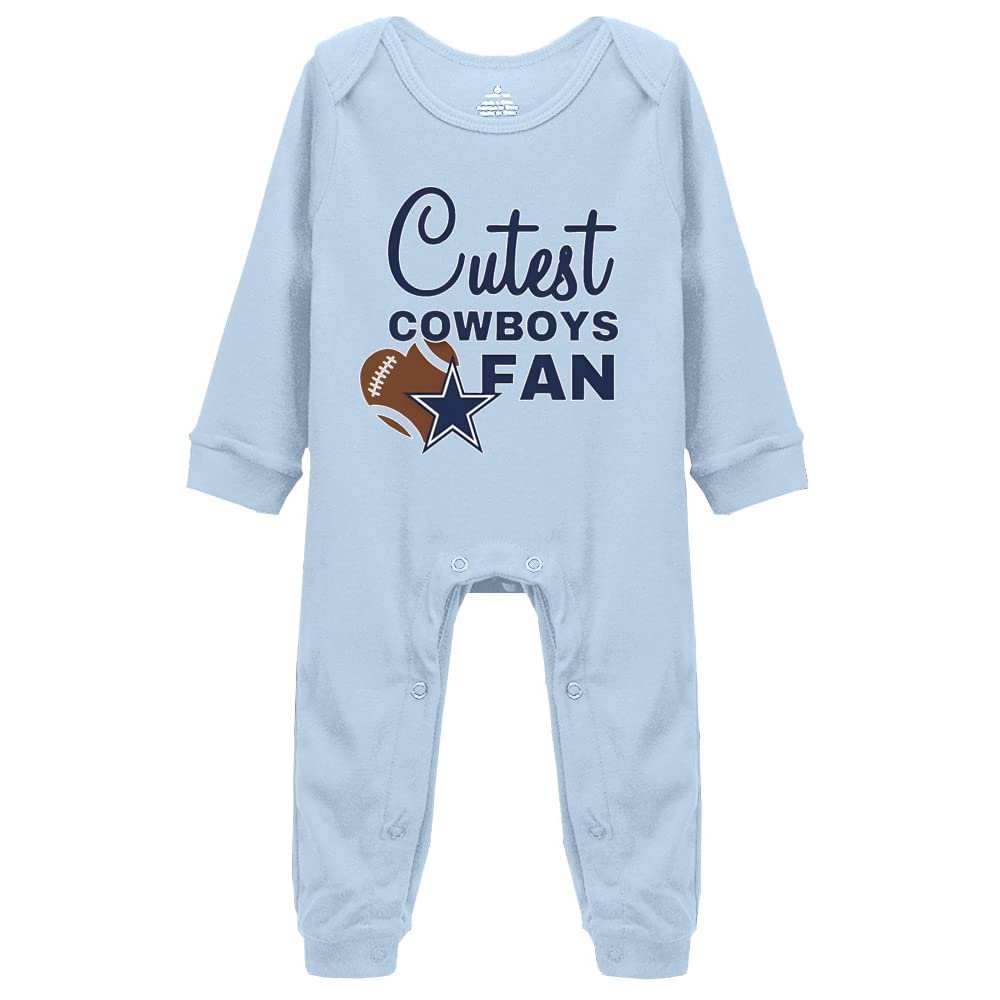 YCICIVDee Cutest Cowboys Fan Infant Bodysuit Football Jumpsuit Rompers