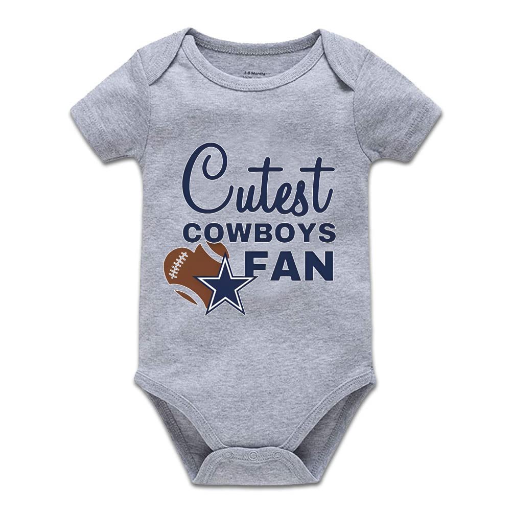 YCICIVDee Cutest Cowboys Fan Infant Bodysuit Football Jumpsuit Rompers