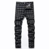 NOVOCCT Plaid Pants for Men - Skinny Mens Dress Pants - Stretch Slim Fit Business Casual Dress Chinos for Men (Black Plaid - T10, 32) view 1