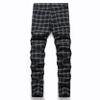 NOVOCCT Plaid Pants for Men - Skinny Mens Dress Pants - Stretch Slim Fit Business Casual Dress Chinos for Men (Black Plaid - T10, 32) view 3