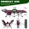 Barbella Folding Camping Cot, Folding Cot Camping Cots for Adults, Portable Sleeping Cot with Mattress Foldable Outdoor Bed Camp Cots Guest Bed with Carry Bag for Home, Office & Outdoor Use view 4
