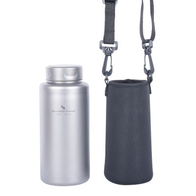 Boundless Voyage Titanium Bottle 1L Single-layer Sports Water Bottle 750ml Pot Cup Ultralight Leakproof Drinkware for Outdoor Camping Hiking (Ti3013D Bottle 1packed)