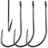 Baitholder Fishing Hooks,100pcs Long Shank Fish Hooks Barbed Beak Bait Hook with 2 Barbs Black Carbon Steel Offset Jig Fishing Hooks Saltwater Freshwater (1# - 100pcs) view 1
