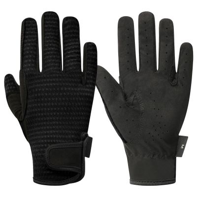 ChinFun Women's Horse Riding Gloves Stretchable Equestrian Gloves Breathable Horseback Lady Youth Girls Outdoor Cycling Black M