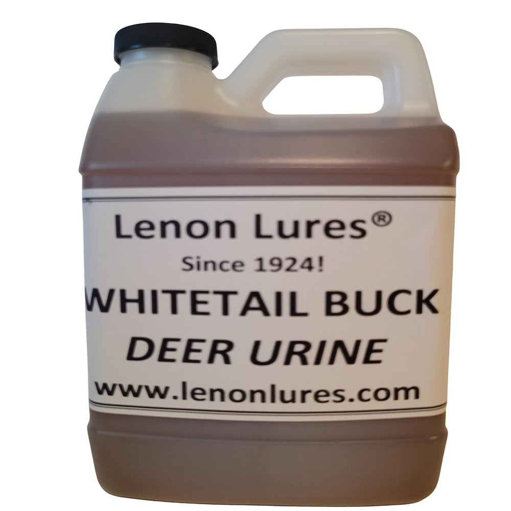 Lenon's Urine Choose Grey Fox, Rabbit, Mountain Lion, Raccoon, Doe Urine and Buck Urine - 4 oz to Gallon (Whitetail Buck Urine, Half Gallon Bottle)