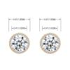 YOQUCOL Bright 10mm Cubic Zirconia Clip On Earrings Crystal Round Rose Golden Plated Non Pierced Stud For Women view 2