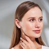YOQUCOL Bright 10mm Cubic Zirconia Clip On Earrings Crystal Round Rose Golden Plated Non Pierced Stud For Women view 4