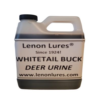 Lenon's Urine Choose Grey Fox, Rabbit, Mountain Lion, Raccoon, Doe Urine and Buck Urine - 4 oz to Gallon (Whitetail Buck Urine, Quart Bottle)