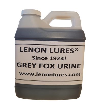 Lenon's Urine Choose Grey Fox, Rabbit, Mountain Lion, Raccoon, Doe Urine and Buck Urine - 4 oz to Gallon (Grey Fox Urine, Half Gallon Bottle)