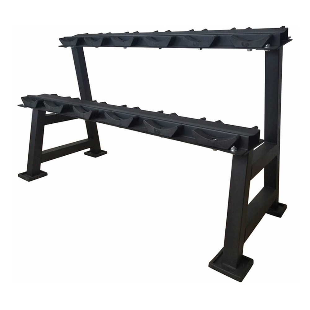 XYXHEII Two Tier Dumbbell Rack, Strength Training Dumbbell Racks, Home Gym Weight Rack for Dumbbells, Dumbbell Rack Multifunctional, Dumbbell Weight Rack (Black)