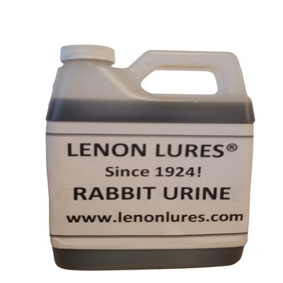 Lenon's Urine Choose Grey Fox, Rabbit, Mountain Lion, Raccoon, Doe Urine and Buck Urine - 4 oz to Gallon (Rabbit Urine, Quart Bottle)