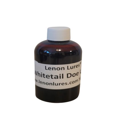 Lenon's Urine Choose Grey Fox, Rabbit, Mountain Lion, Raccoon, Doe Urine and Buck Urine - 4 oz to Gallon (Whitetail Doe Urine, 4 oz Bottle)