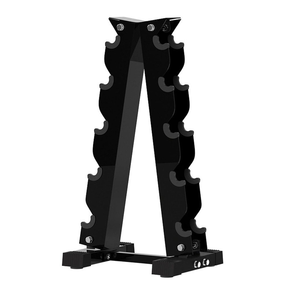 XYXHEII Compact Dumbbell Holder, Dumbbell Rack Stand for Home Gym, Strength Training Dumbbell Racks, A-Frame Dumbbell Storage Racks, Dumbbell Rack Multifunctional (Black 5 Pairs)