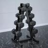 XYXHEII Compact Dumbbell Holder, Dumbbell Rack Stand for Home Gym, Strength Training Dumbbell Racks, A-Frame Dumbbell Storage Racks, Dumbbell Rack Multifunctional (Black 5 Pairs) view 2