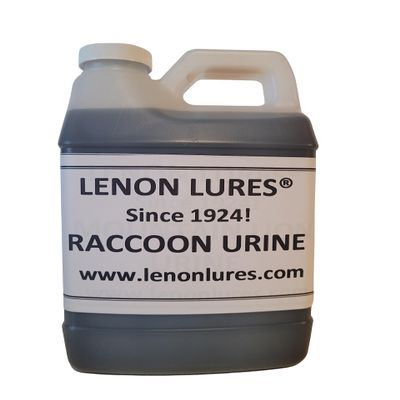 Lenon's Urine Choose Grey Fox, Rabbit, Mountain Lion, Raccoon, Doe Urine and Buck Urine - 4 oz to Gallon (Raccoon Urine, Half Gallon Bottle)