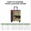 Travel Luggage Cover Lake Cabin Retro Checked Plaid Forest Bear Anti-Scratch Luggage Protector Personalized Suitcase Cover Washable Suitcase Protector with Concealed Zipper Fits 26-28in Luggage view 3