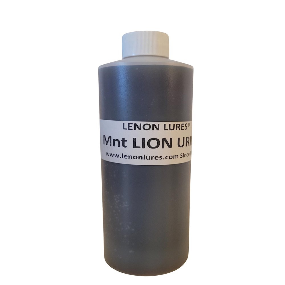 Lenon's Urine Choose Grey Fox, Rabbit, Mountain Lion, Raccoon, Doe Urine and Buck Urine - 4 oz to Gallon (Mountain Lion Urine, Pint Bottle)