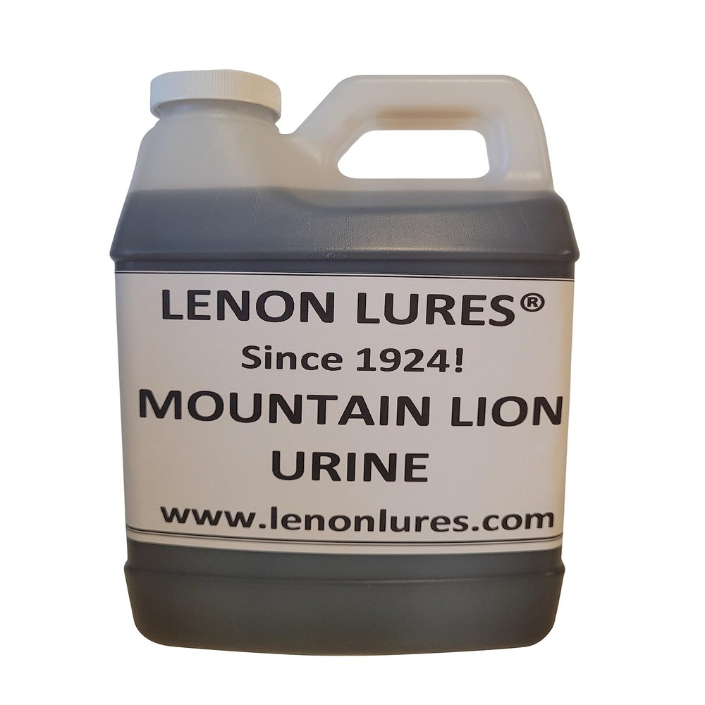 Lenon's Urine Choose Grey Fox, Rabbit, Mountain Lion, Raccoon, Doe Urine and Buck Urine - 4 oz to Gallon (Mountain Lion Urine, Half Gallon Bottle)