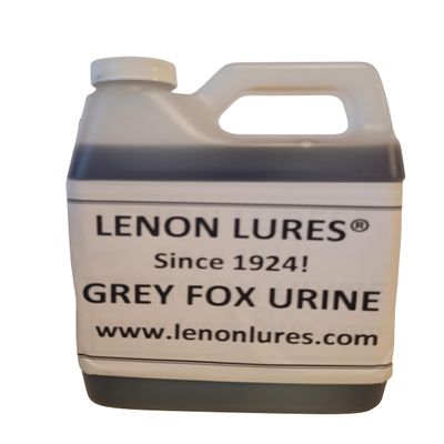 Lenon's Urine Choose Grey Fox, Rabbit, Mountain Lion, Raccoon, Doe Urine and Buck Urine - 4 oz to Gallon (Grey Fox Urine, Quart Bottle)