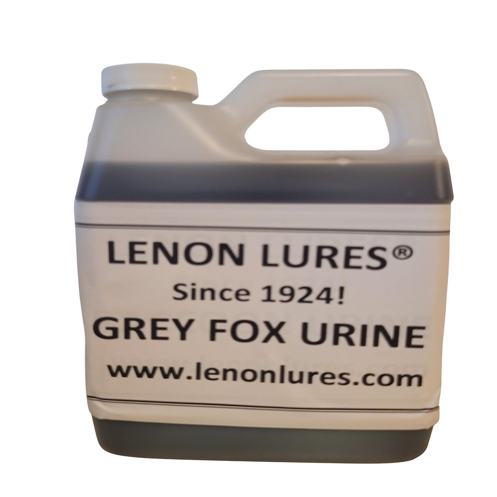 Lenon's Urine Choose Grey Fox, Rabbit, Mountain Lion, Raccoon, Doe Urine and Buck Urine - 4 oz to Gallon (Grey Fox Urine, Quart Bottle)