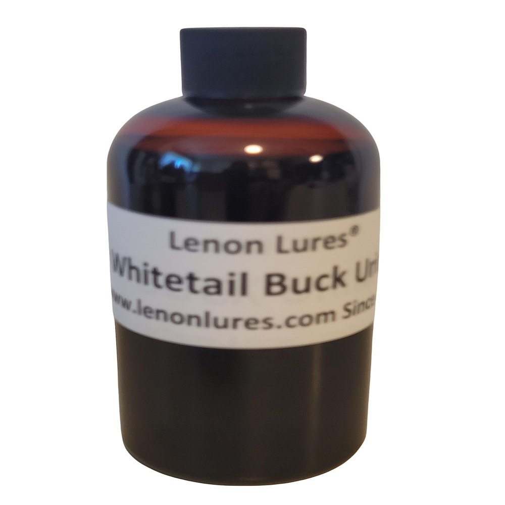 Lenon's Urine Choose Grey Fox, Rabbit, Mountain Lion, Raccoon, Doe Urine and Buck Urine - 4 oz to Gallon (Whitetail Buck Urine, 8 oz Bottle)