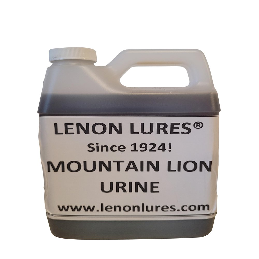 Lenon's Urine Choose Grey Fox, Rabbit, Mountain Lion, Raccoon, Doe Urine and Buck Urine - 4 oz to Gallon (Mountain Lion Urine, Quart Bottle)