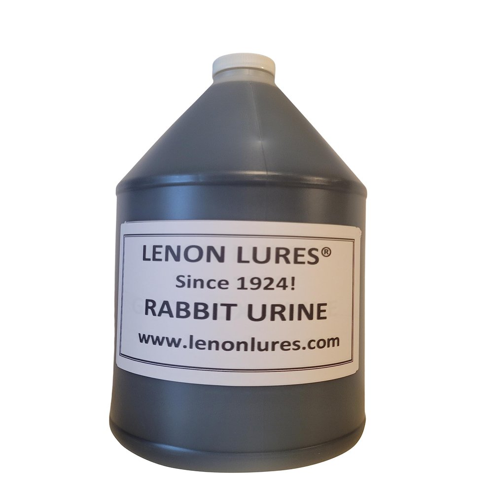 Lenon's Urine Choose Grey Fox, Rabbit, Mountain Lion, Raccoon, Doe Urine and Buck Urine - 4 oz to Gallon (Rabbit Urine, Gallon Bottle)