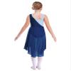 Aislor Kids Girls Sleeveless Sequins Lyrical Modern Ballet Dance Dress Tank Leotard Irregular Tulle Skirt Dancewear Navy Blue 10 Years view 2