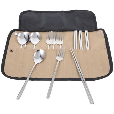 BESPORTBLE Roll Pouch Camping Tableware Outdoor Cutlery Set Mess Kit for Outdoor Office