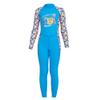 AIWUHE Kid's Full Body Swimwear Boys&Girls One Piece Swimsuit Long-Sleeve Water Sports Rash Guard UPF 50+ Sunsuit Sets Blue 7-8Y XXL view 1