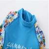 AIWUHE Kid's Full Body Swimwear Boys&Girls One Piece Swimsuit Long-Sleeve Water Sports Rash Guard UPF 50+ Sunsuit Sets Blue 7-8Y XXL view 3