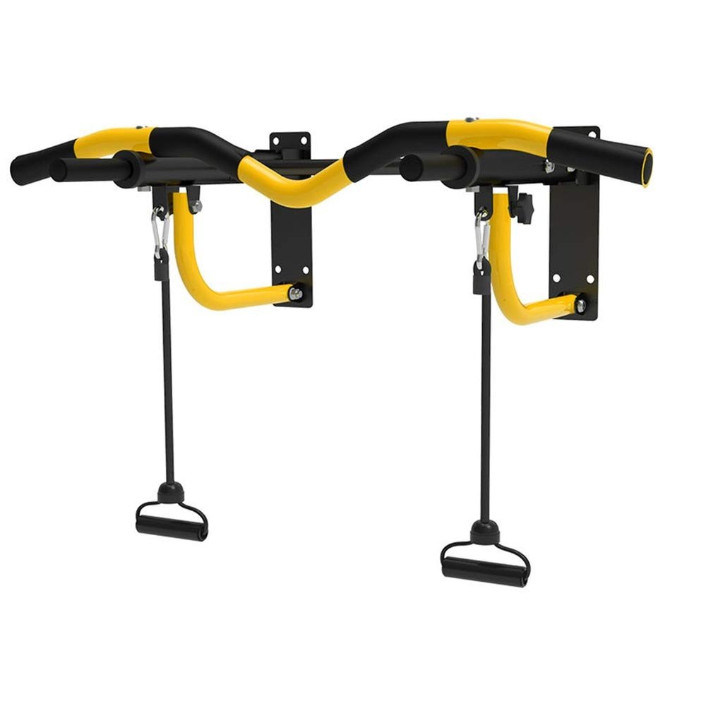 OSCCAR Fitness Training Pull Up Bar for Men & Women Wall-Mounted Horizontal Bar-Traction Rope, Home-Gym Muscle Exercise Equipment, Sandbag Swing Frame, Weight 200kg (Color : Yellow)
