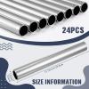 Sratte 24 Pcs Relay Baton Aluminum Field Race Track Baton for Track and Field Students Office Outdoor Running Practice Athlete Equipment(Silver) view 2