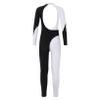 Freebily Girls Shiny Full Body Unitard Long Sleeve One-Piece Gymnastics Leotard Ballet Dance Outfit Costume Catsuit Jumpsuit Black&White C 12 Years view 2