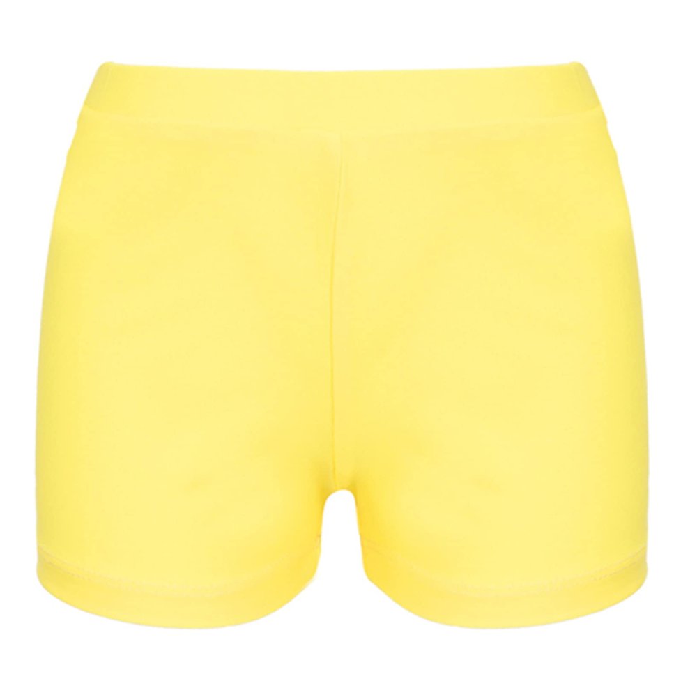 Kaerm Kids Girls Summer Dance Cycling Hot Pants Shorts Gymnastics Dancewear Workout Sportwear Yellow 8 Years