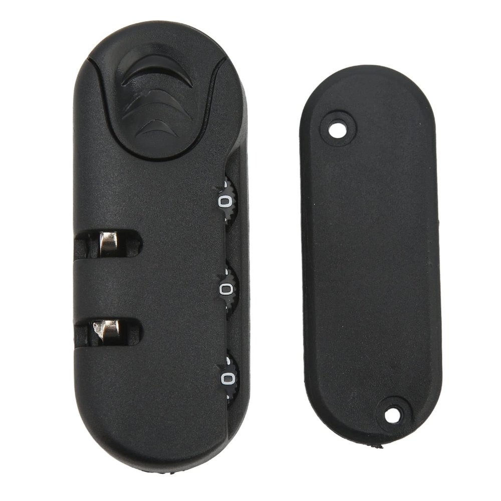 Pilipane Zinc Alloy Plastic Frosted Appearance Luggage Password Lock and Suitcase Password Security Weatherproof Travel Lock, 3 Digits Black Luggage Lock, for Backpack, Gym & School & Employee Locker