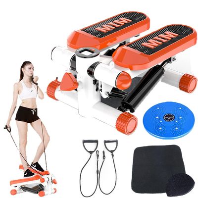Mini Stair Stepper,Step Machine,Mini Steppers for Exercise,Exercise Stepper for Home Workouts,Mini Stepper with Monitor - Low Impact Stepper for at Home Workouts with Rubber Ropes and Mat (6)