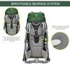 MOUNTAINTOP 80L Internal Frame Backpack for Man & Women Backpacking Hiking Backpack with Rain Cover,Dark Green view 3