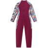 AIWUHE Kid's Full Body Swimwear Boys&Girls One Piece Swimsuit Long-Sleeve Water Sports Rash Guard UPF 50+ Sunsuit Sets Rose 7-8Y XXL view 2