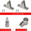 TANFEI Stainless Steel Marine Grade Bimini Top 3-Bow Boot Jaw Slide, Cap Eye End, Deck Hinge Fittings Hardware 12 Set (1''(25mm)) view 3