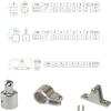TANFEI Stainless Steel Marine Grade Bimini Top 3-Bow Boot Jaw Slide, Cap Eye End, Deck Hinge Fittings Hardware 12 Set (1''(25mm)) view 4
