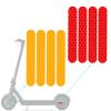 Felixstory 8PCS Scooter Reflective Sticker Warning Strip for Ninebot Max G30 Electric Scooter, Self-Adhesive Night Stickers Waterproof Wheel Stickers Decoration Accessories(Red+Yellow) view 1