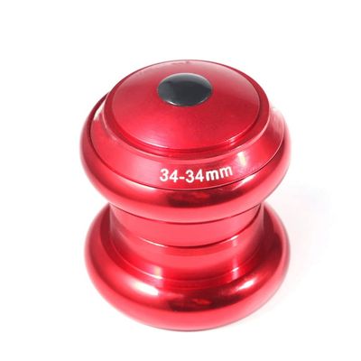 BOXKAT Mountain Bike 34~34mm Bearing Headset, Cycling 34mm Bike Headset Fork Bearings 1-1/8Inches Straight Tube (Color : Red)