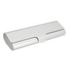 Aluminum Ultra-Light Eyeglass Case Hard Metal Shell Nearsighted Glasses Case Eyeglasses Protection For Small to Medium Frames(silver)
